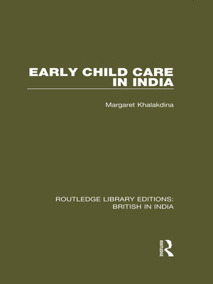 cover image of Early Child Care in India